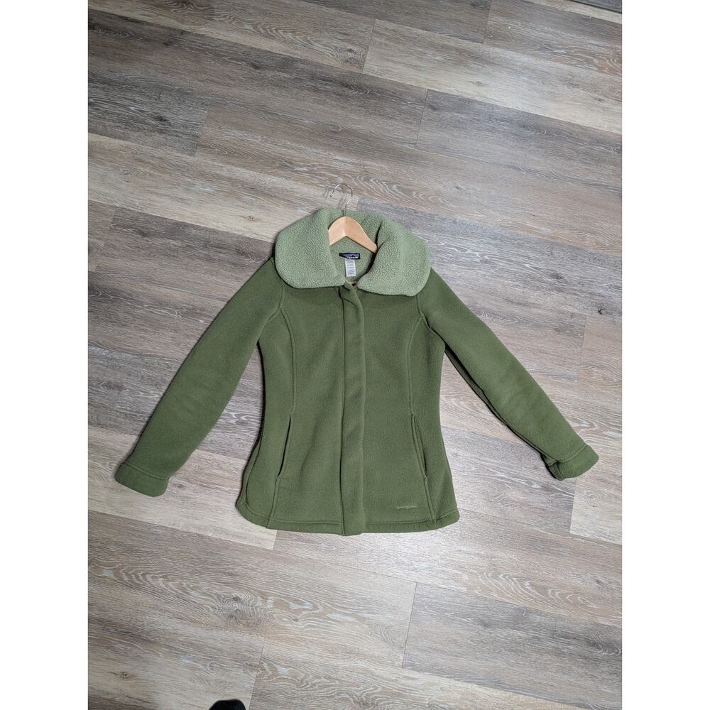 Patagonia Re-Tool Snap-T Full Zip Fleece Jacket Womens Small Sage Green Pile